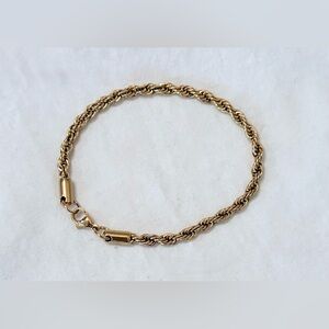 Gold Rope Chain Bracelet